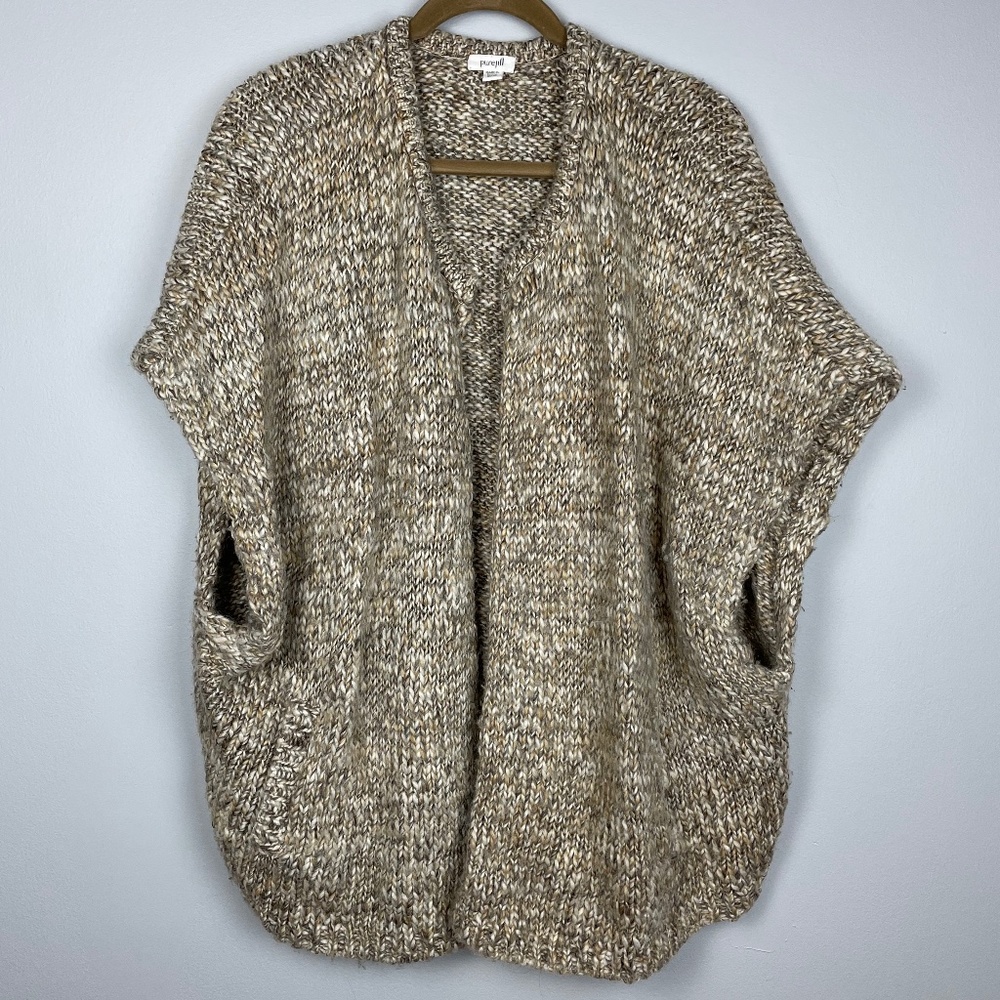 Pure Jill Knit Cardigan Sweater Alpaca Wool Blend Size S/M